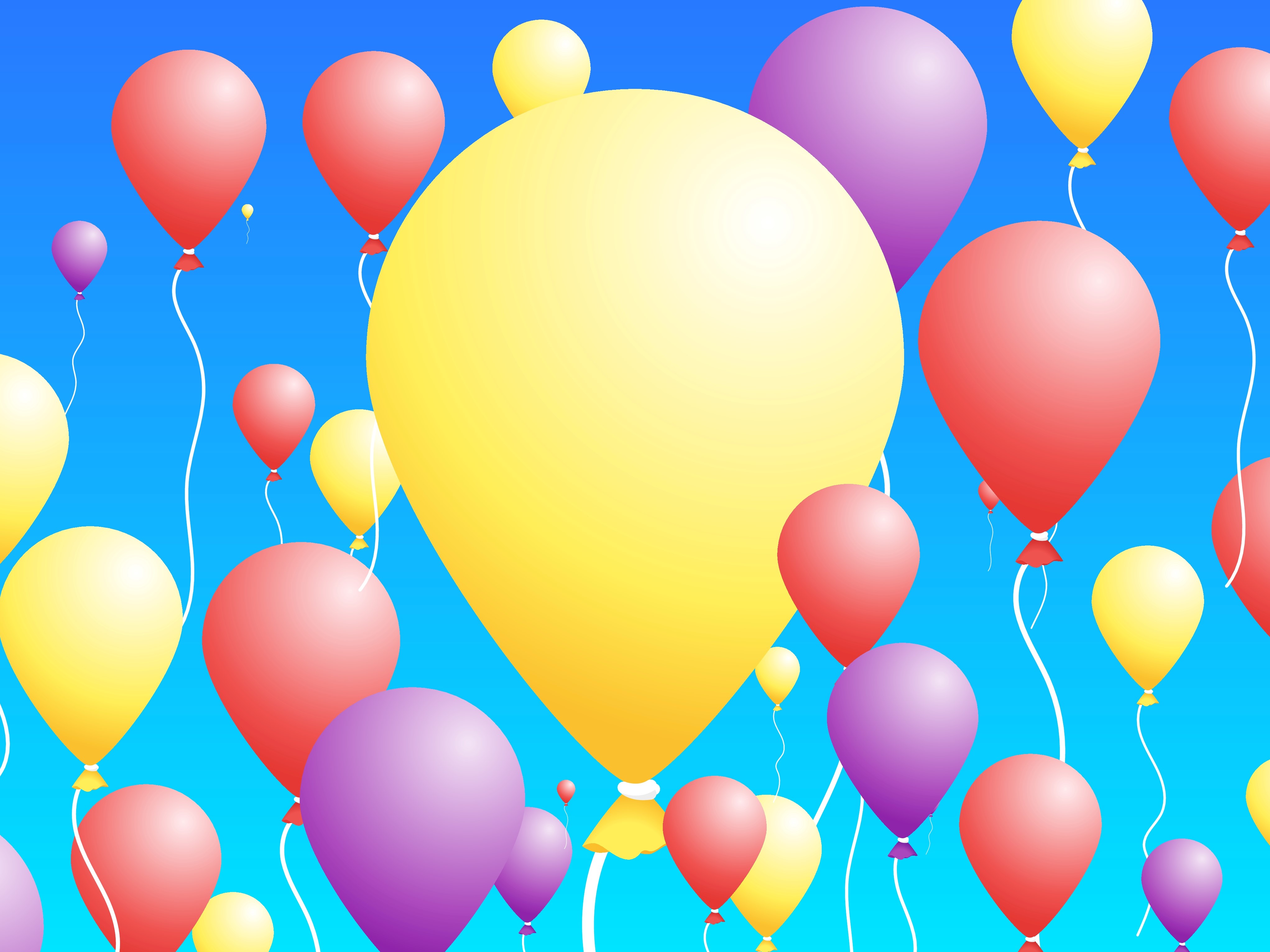 Stigende ballonger i mange farger